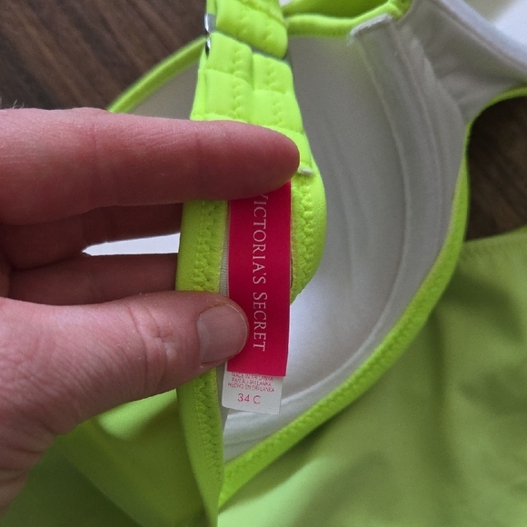 Victoria's Secret Bright Green Bandeau Bikini Matching Bottom Size M / 34C - Picture 4 of 5